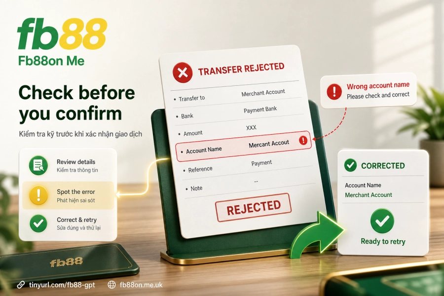lỗi nạp tiền Fb88 sai nội dung chuyển khoản cách phòng tránh 2026