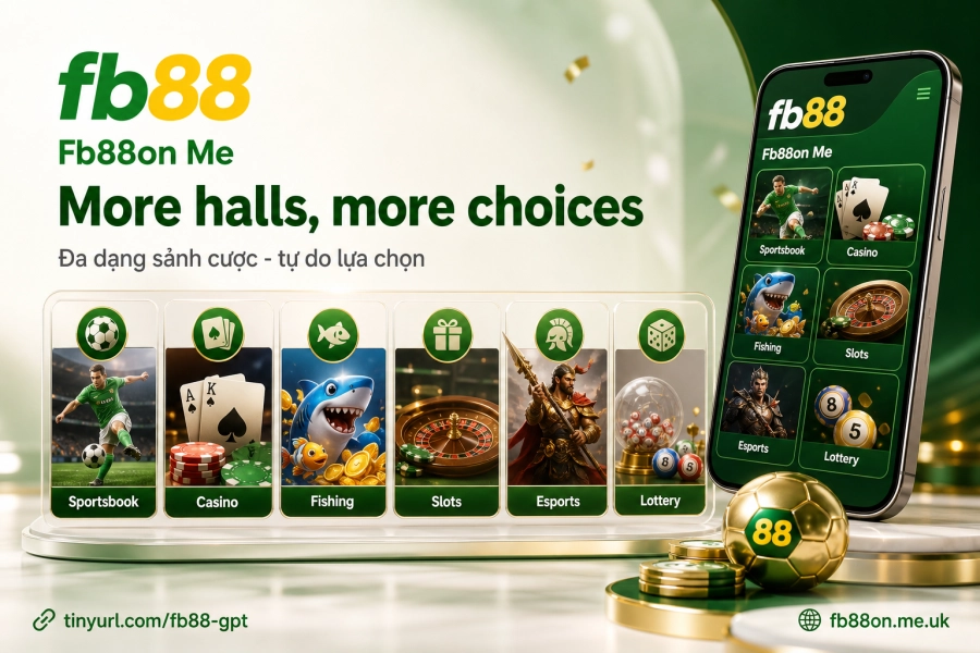 Hệ thống sảnh cược Fb88 thể thao casino slots và eSports đa dạng